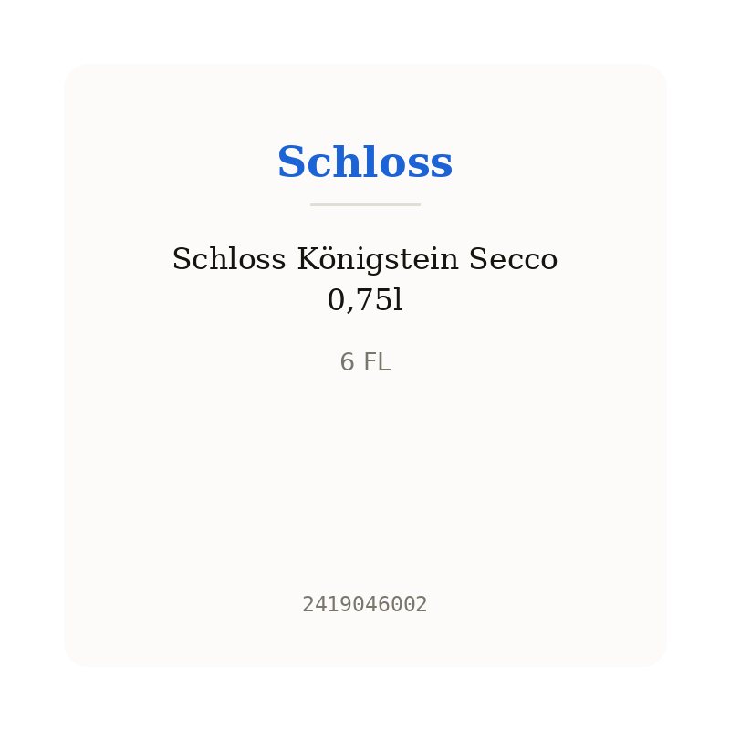 Schloss Königstein Secco 0,75l