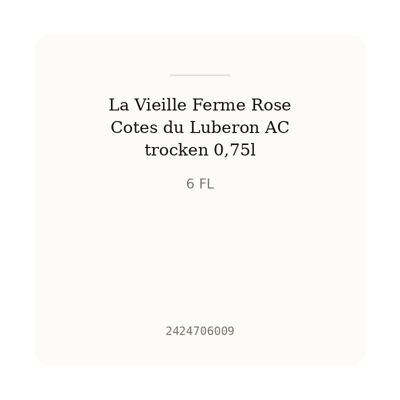 La Vieille Ferme Rose Cotes du Luberon AC trocken 0,75l