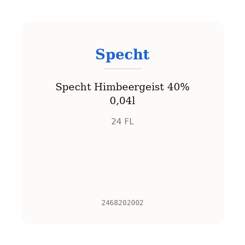 Specht Himbeergeist 40% 0,04l