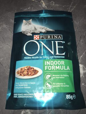 One Indoor Formula Gelee in Sauce Thunfisch&Grüne Bohnen Katzennassnahrung 85g