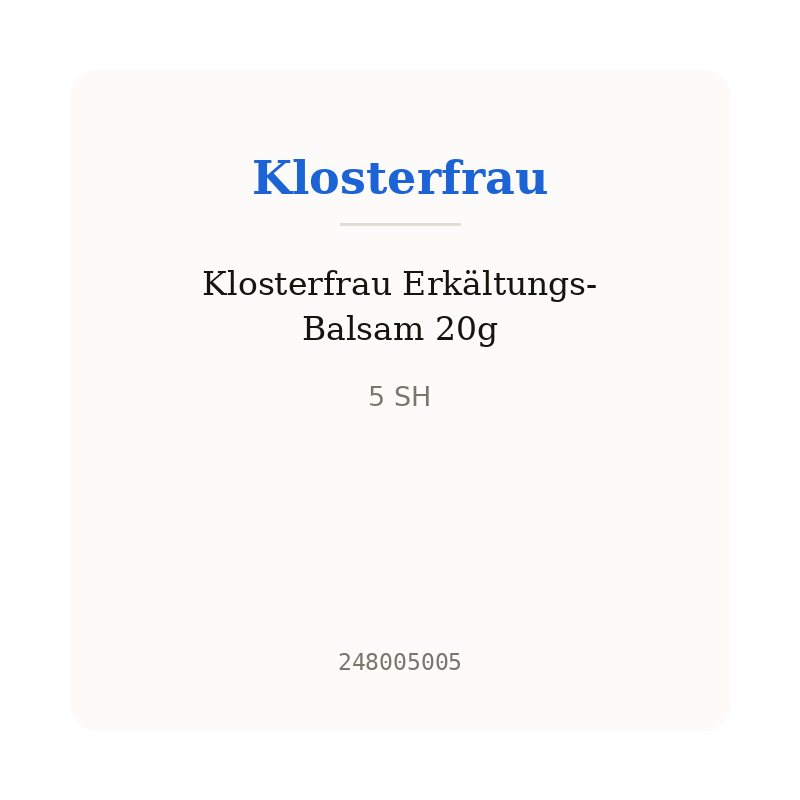 Klosterfrau Erkältungs-Balsam 20g