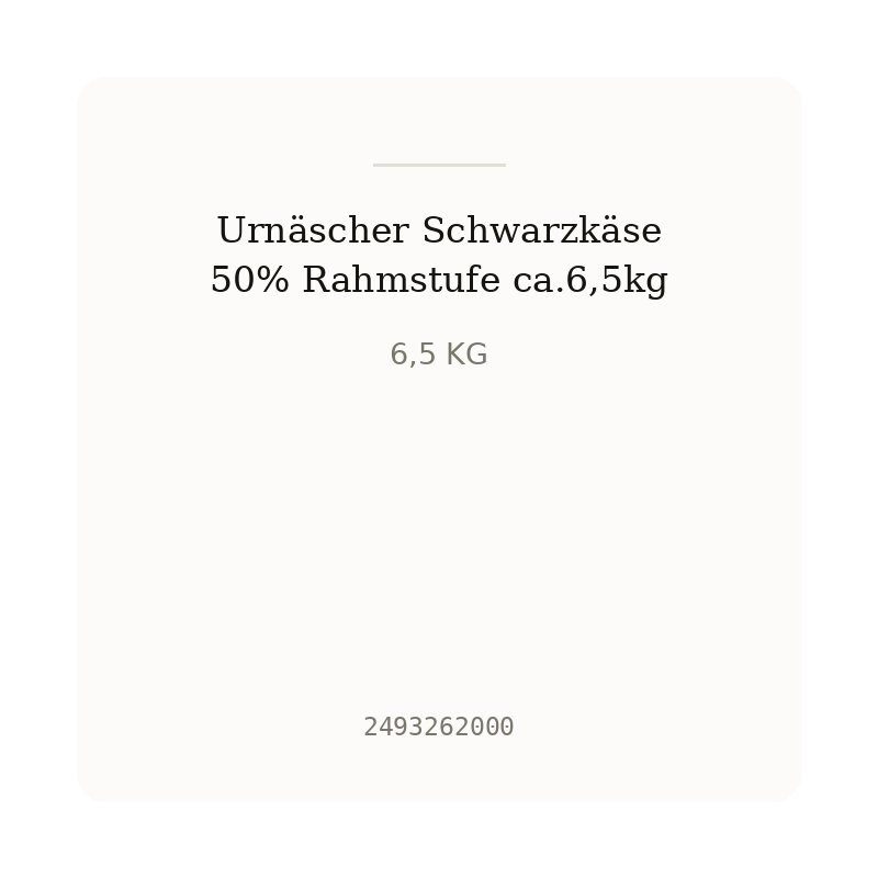 Urnäscher Schwarzkäse 50% Rahmstufe ca.6,5kg
