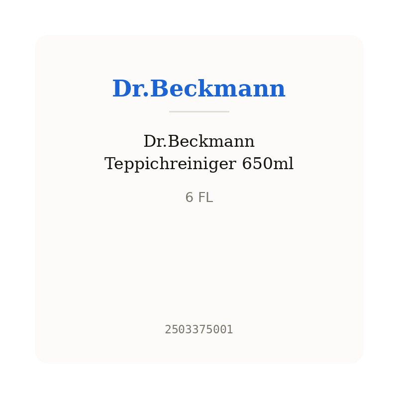 Dr.Beckmann Teppichreiniger 650ml