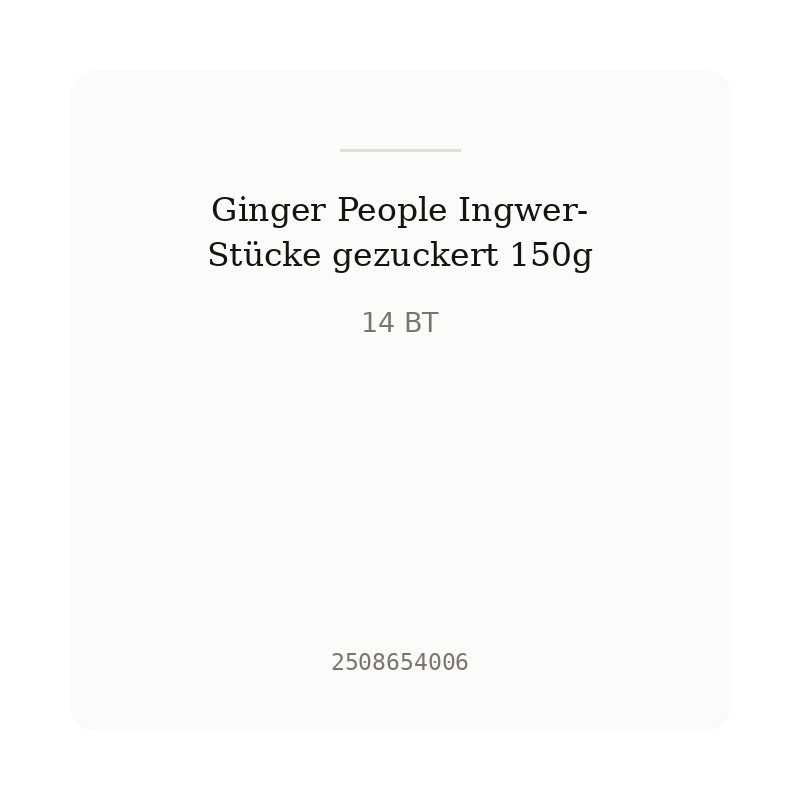 Ginger People Ingwer-Stücke gezuckert 150g