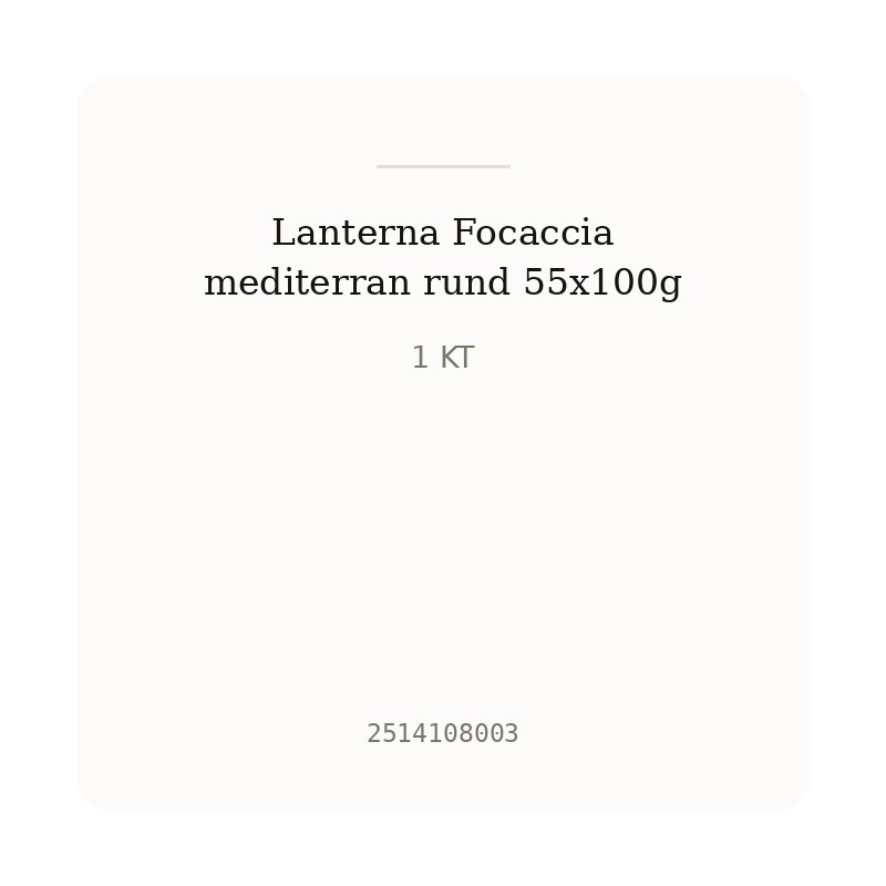 Lanterna Focaccia mediterran rund 55x100g