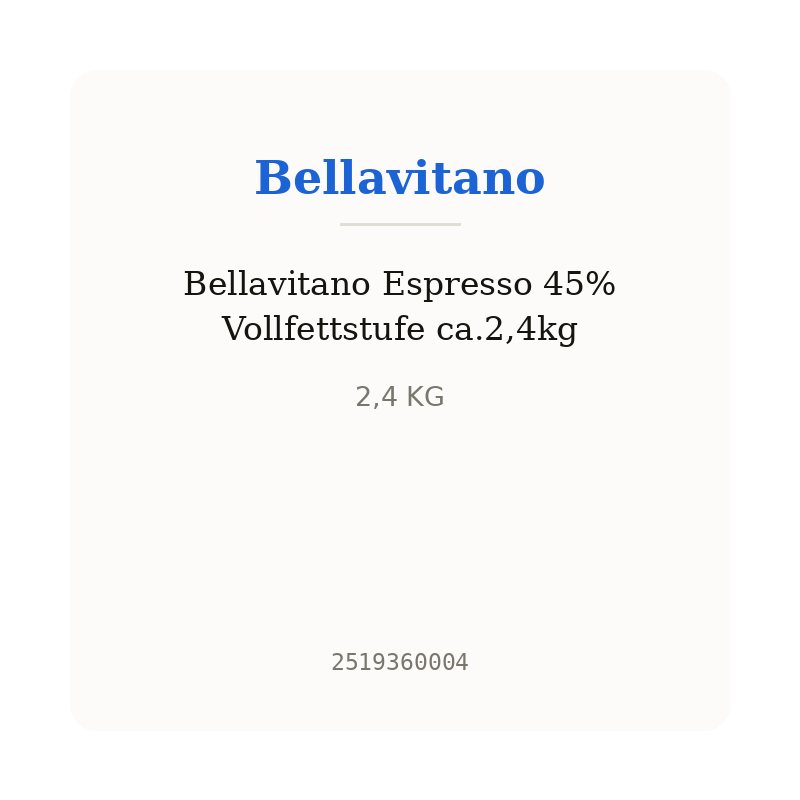 Bellavitano Espresso 45% Vollfettstufe ca.2,4kg