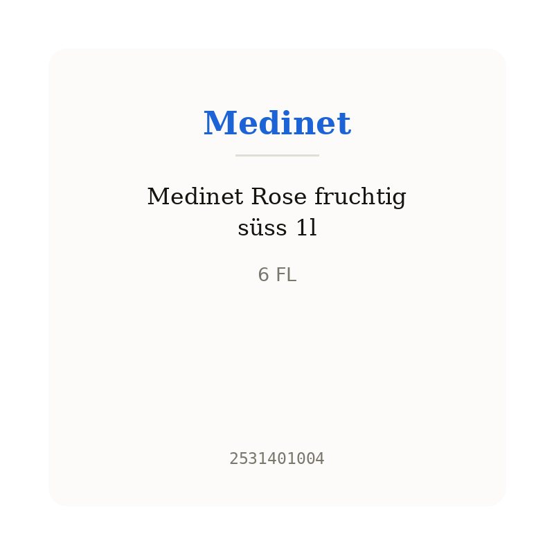 Medinet Rose fruchtig süss 1l