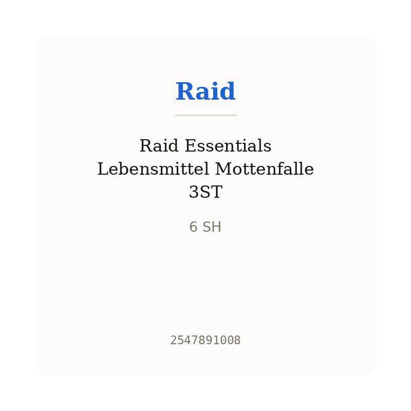 Raid Essentials Lebensmittel Mottenfalle 3ST
