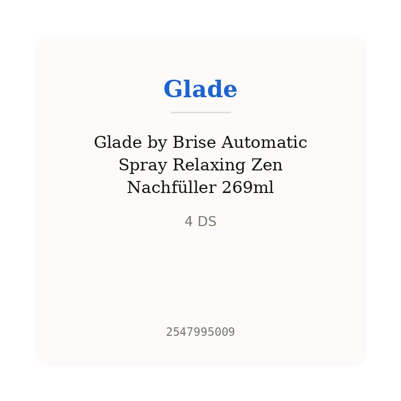 Glade by Brise Automatic Spray Relaxing Zen Nachfüller 269ml