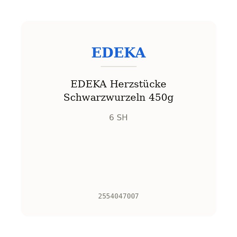 EDEKA Herzstücke Schwarzwurzeln 450g