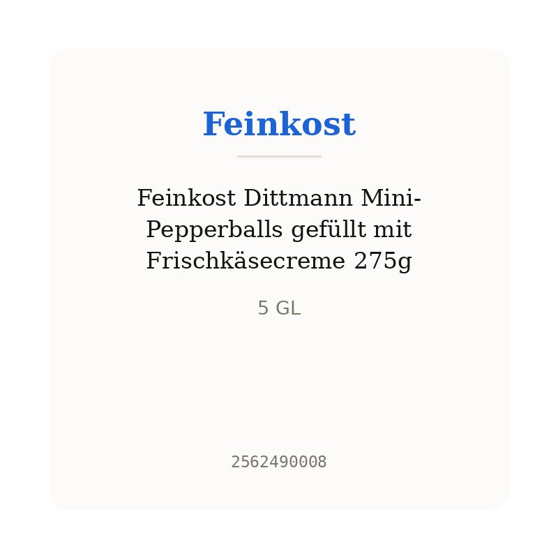 Feinkost Dittmann Mini-Pepperballs gefüllt mit Frischkäsecreme 275g