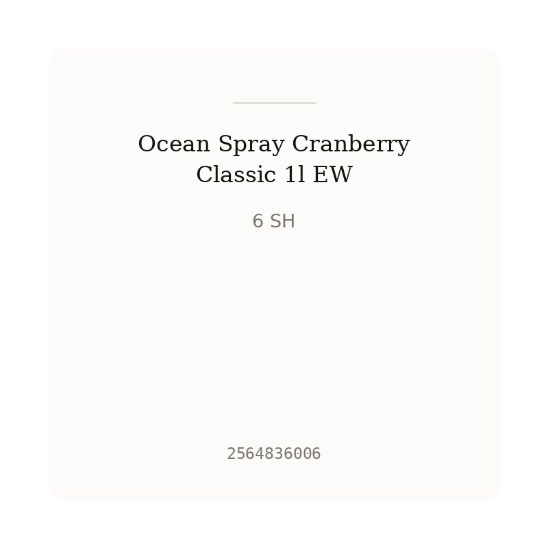 Ocean Spray Cranberry Classic 1l EW