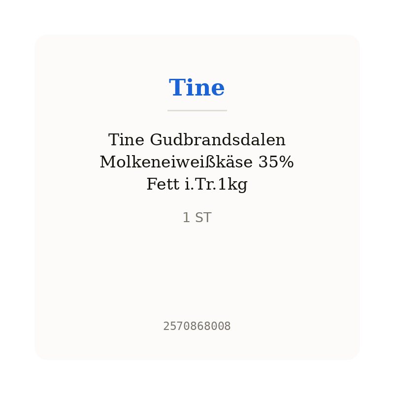 Tine Gudbrandsdalen Molkeneiweißkäse 35% Fett i.Tr.1kg