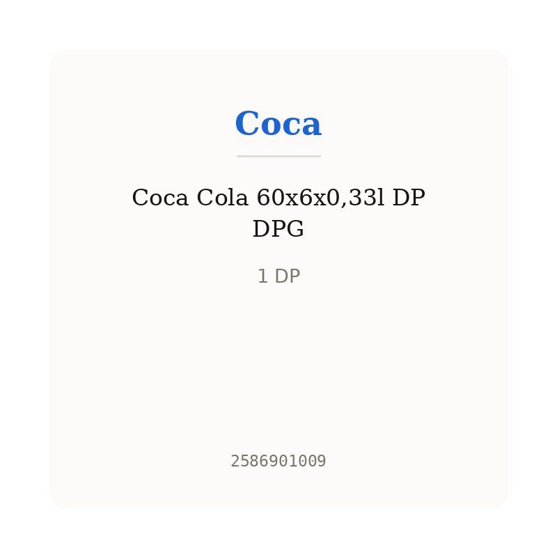 Coca Cola 60x6x0,33l DP DPG