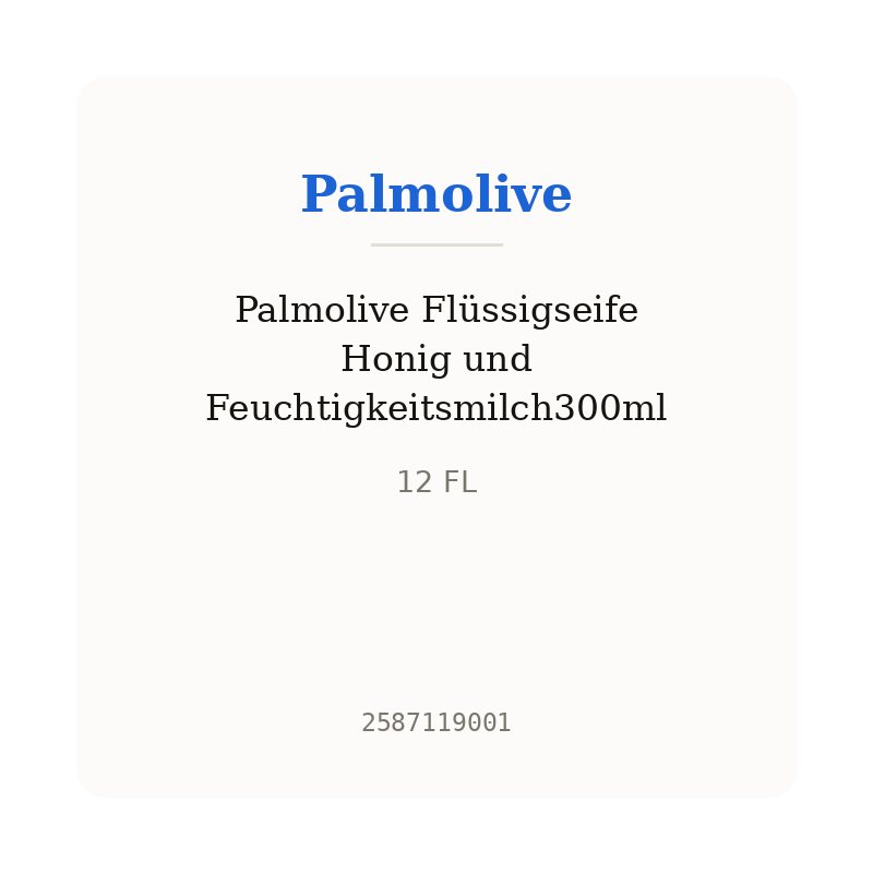 Palmolive Flüssigseife Honig und Feuchtigkeitsmilch300ml