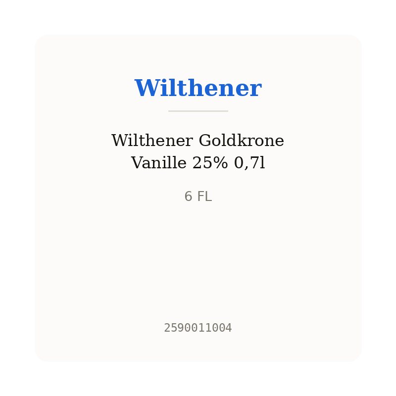 Wilthener Goldkrone Vanille 25% 0,7l