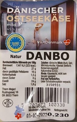 Velfrisk Dänischer Ostseekäse mild-würzig 45% Vollfettstufe 230g