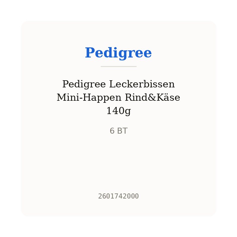 Pedigree Leckerbissen Mini-Happen Rind&Käse 140g