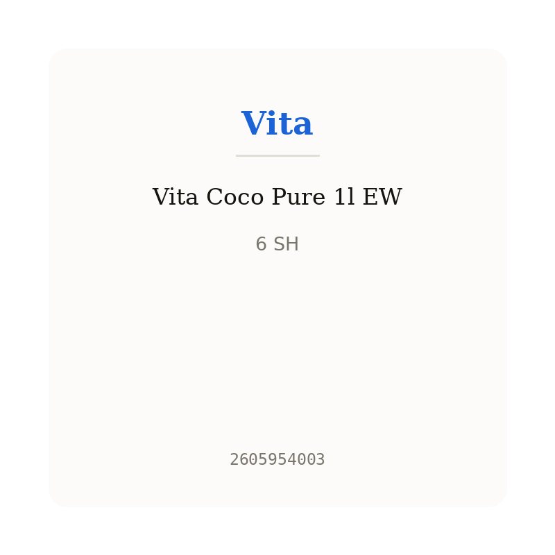 Vita Coco Pure 1l EW