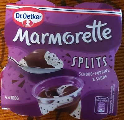 Dr.Oetker Marmorette Schoko-Pudding mit Splits 4x100g