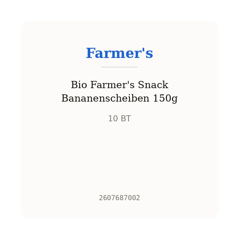 Bio Farmer's Snack Bananenscheiben 150g