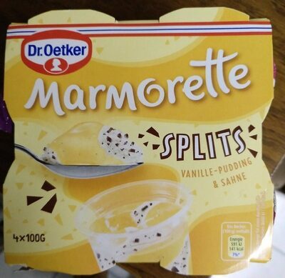 Dr.Oetker Marmorette Vanille-Pudding mit Splits 4x100g