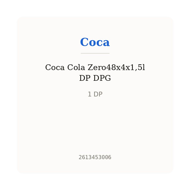 Coca Cola Zero48x4x1,5l DP DPG