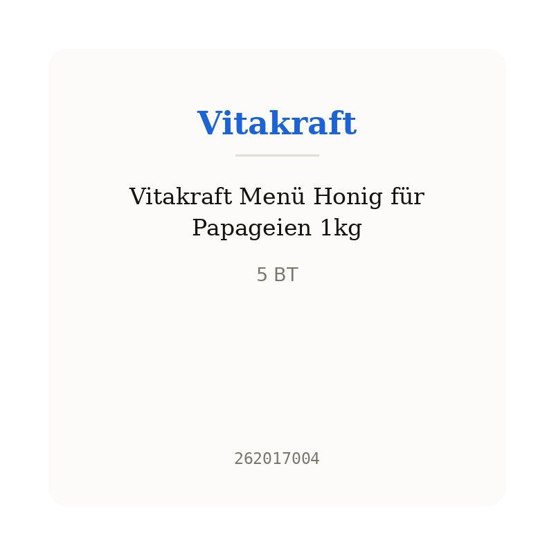 Vitakraft Menü Honig für Papageien 1kg