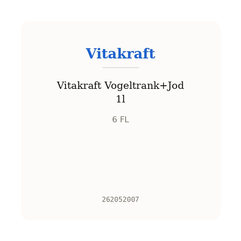 Vitakraft Vogeltrank+Jod 1l