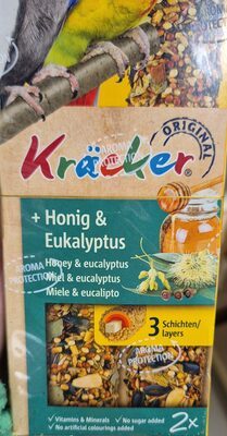 Vitakraft Australian Kräcker mit Honig-Eukalyptus für Großsittiche 2x90g