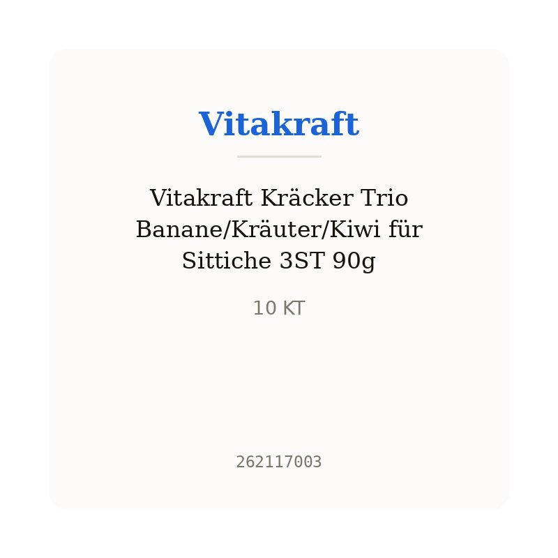 Vitakraft Kräcker Trio Banane/Kräuter/Kiwi für Sittiche 3ST 90g