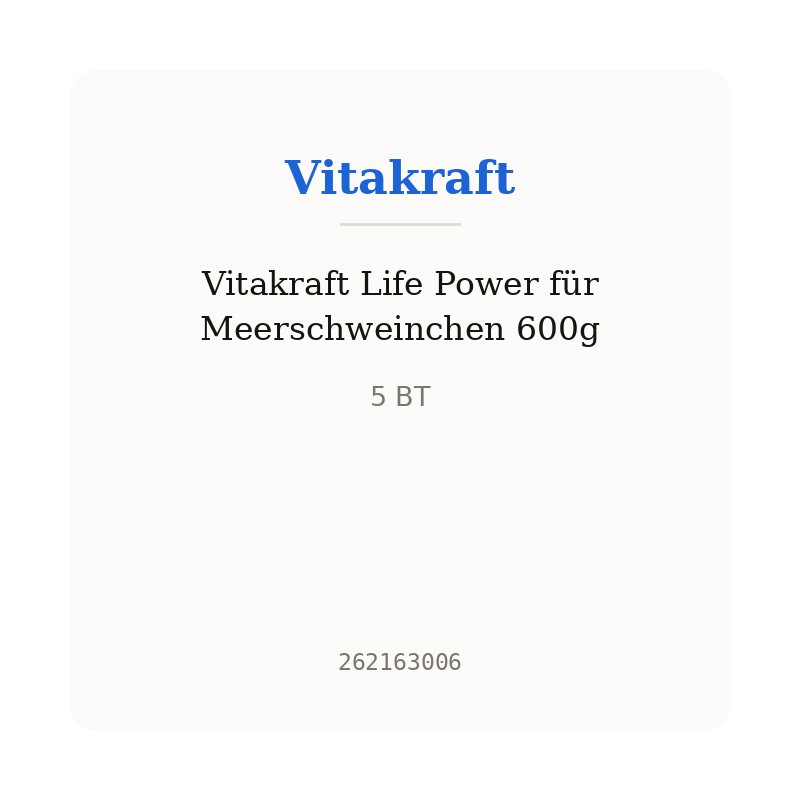 Vitakraft Life Power für Meerschweinchen 600g