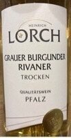 Lorch Grauer Bugunder Rivaner QbA trocken 1l EW