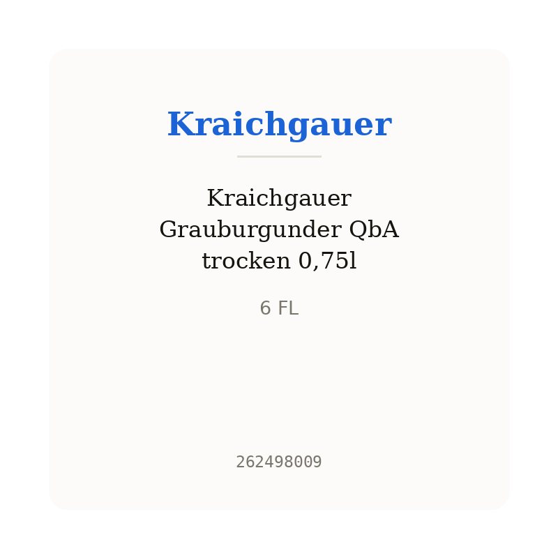 Kraichgauer Grauburgunder QbA trocken 0,75l