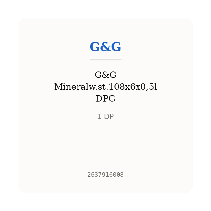 G&G Mineralw.st.108x6x0,5l DPG