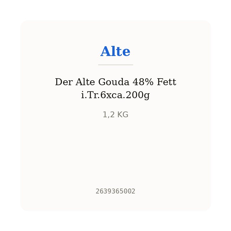 Der Alte Gouda 48% Fett i.Tr.6xca.200g