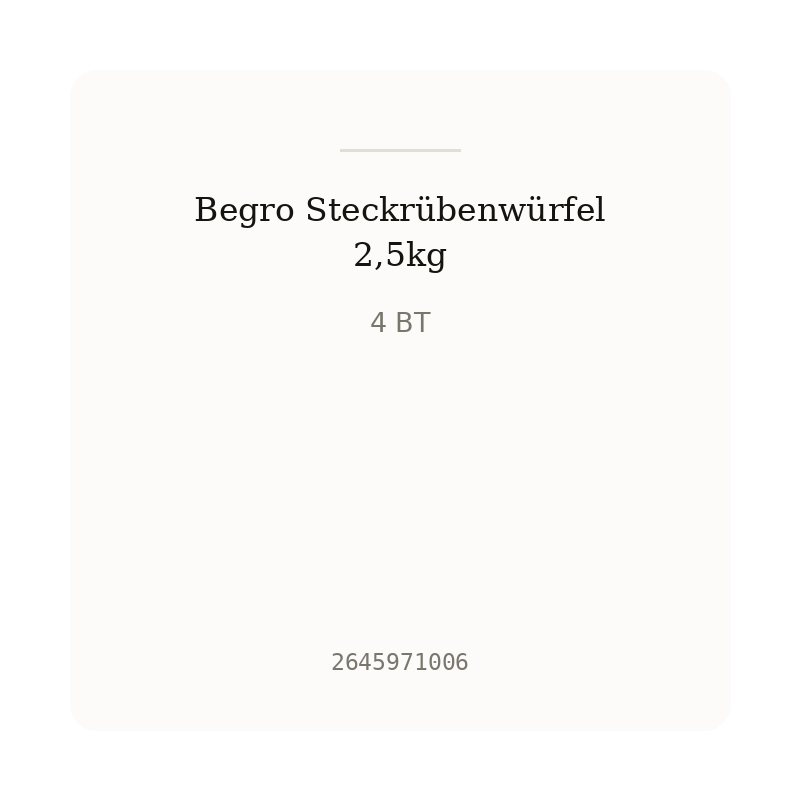 Begro Steckrübenwürfel 2,5kg