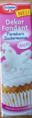 Dr.Oetker Dekor Fondant Weiß 100g