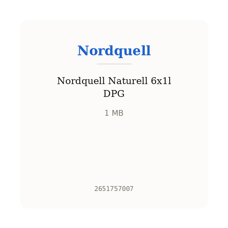 Nordquell Naturell 6x1l DPG