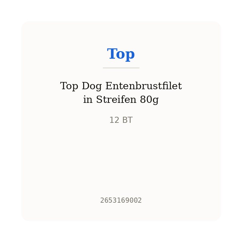 Top Dog Entenbrustfilet in Streifen 80g