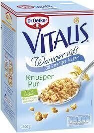 Dr.Oetker Vitalis Müsli Knusper Pur weniger süß 1,5kg