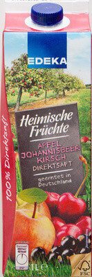 EDEKA Herzstücke Heimische Früchte Apfel Kirsch Schwarze Johannisbeere Direktsaft 1l