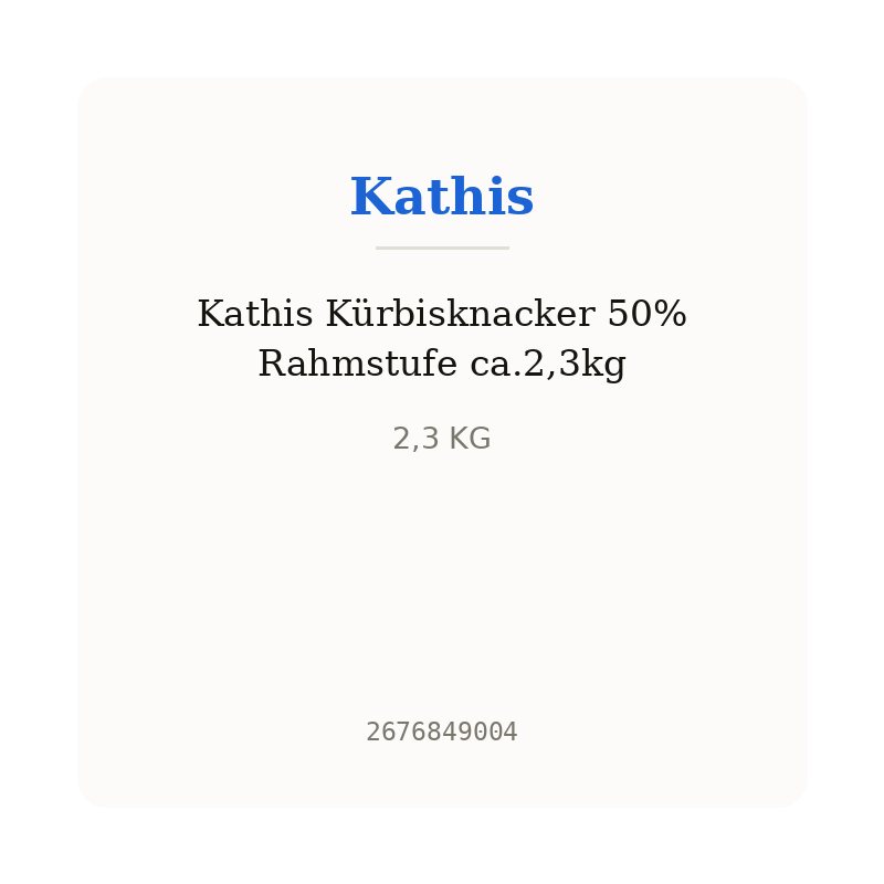 Kathis Kürbisknacker 50% Rahmstufe ca.2,3kg