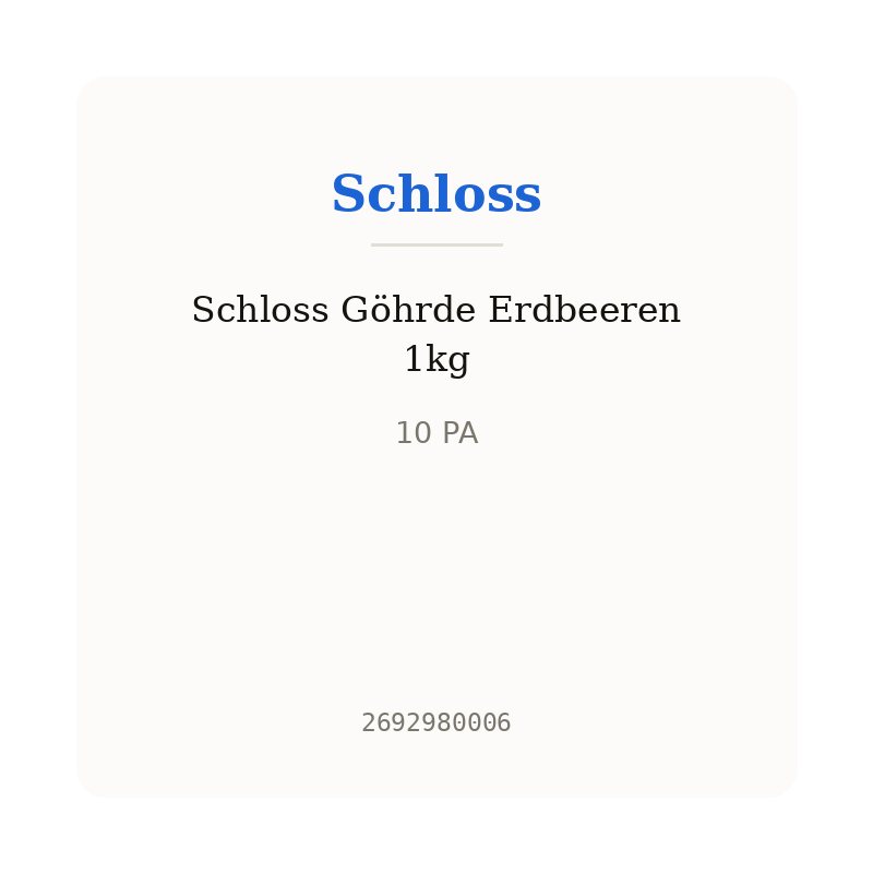 Schloss Göhrde Erdbeeren 1kg