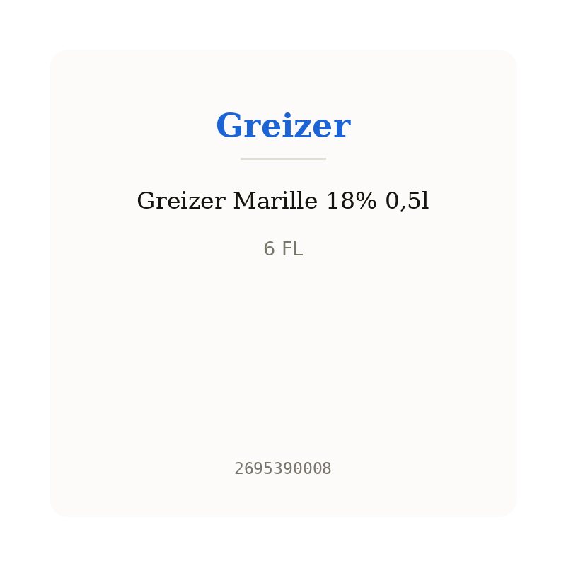Greizer Marille 18% 0,5l