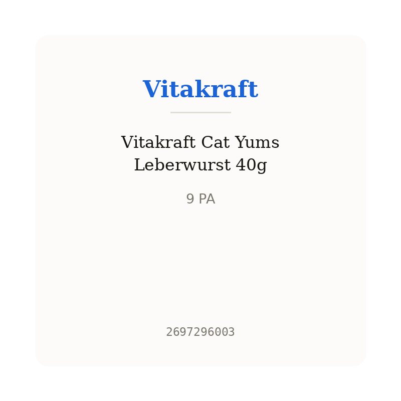 Vitakraft Cat Yums Leberwurst 40g