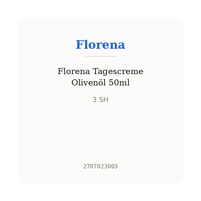 Florena Tagescreme Olivenöl 50ml