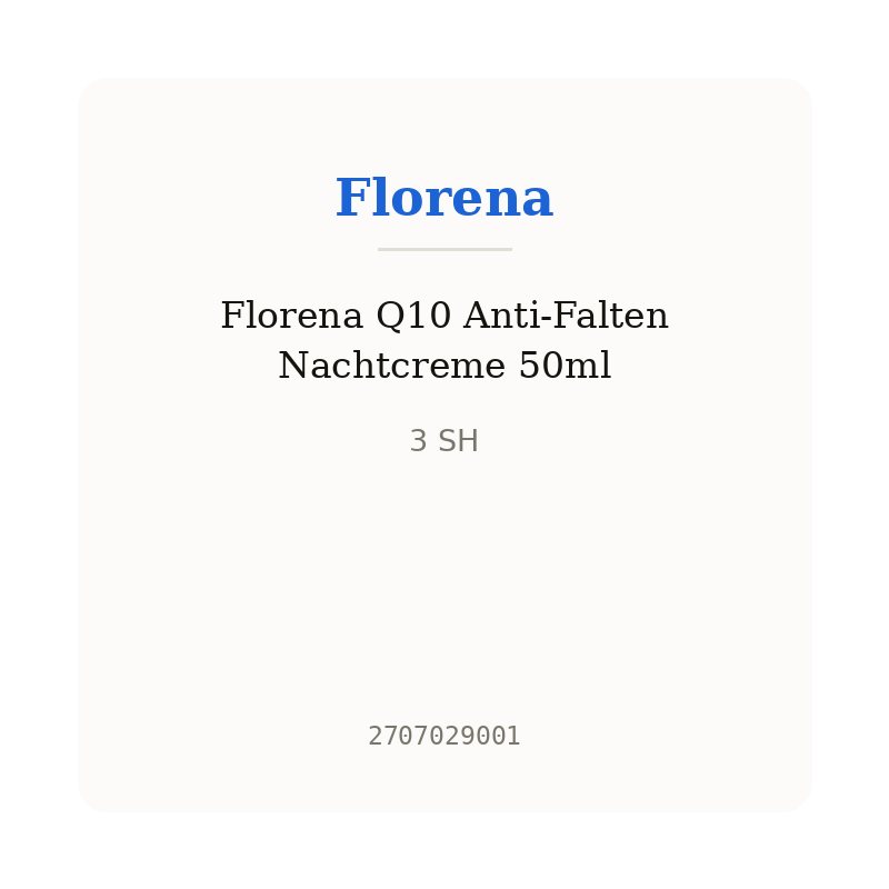 Florena Q10 Anti-Falten Nachtcreme 50ml