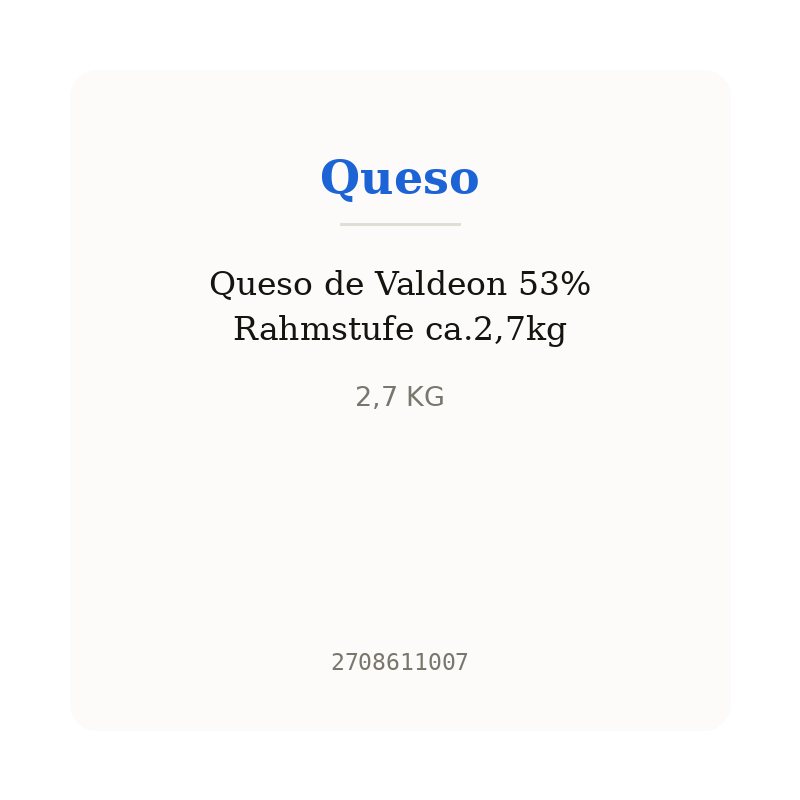 Queso de Valdeon 53% Rahmstufe ca.2,7kg