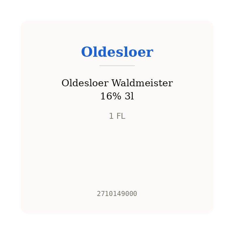 Oldesloer Waldmeister 16% 3l